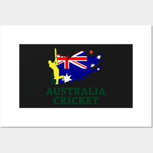 Cricket Australia Aussie Flag Union Jack Stars Posters and Art